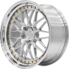 productHidden 40501 The BC Forged MLE81 is a 2-piece modular wheel forged from 6061-T6 aluminium, offering exceptional strength, rigidity and reduced weight. Its elegant 10-spoke mesh design with step-lip barrel is JWL & VIA certified, making it ideal for both road and track applications, with extensive customisation options available. <strong>Key features:</strong> <ul> <li>Construction: 2-piece forged 6061-T6 aluminium (forged centre + forged barrel)</li> <li>Sizes: Diameters from 17″ to 23″; widths from 7.0″ to 14.0″ (23″ up to 13.0″ wide)</li> <li>Certifications: JWL and VIA approved</li> <li>Warranty: 3-year structural, 1-year finish</li> <li>Custom options: Bolt patterns, offsets, concavity profiles, lip styles, centre-bore dimensions</li> <li>Finishes: Gloss, matte, brushed, polished and translucent colours</li> <li>Hardware: Exposed stainless-steel hardware, billet aluminium centre cap, aluminium TPMS-compatible valve stem</li> <li>Options: OEM centre-lock, knurled bead seats, diamond-cut face</li> </ul>
